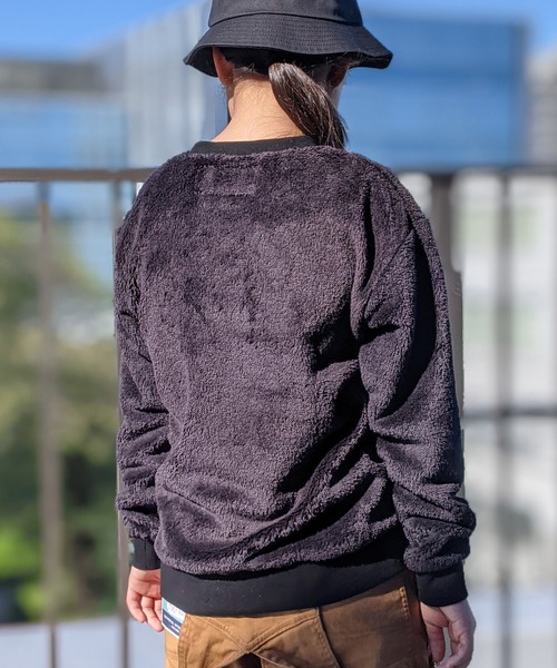 UNIVERSAL OVERALL(ユニバーサルオーバーオール)の「UNIVERSAL OVERALL/ユニバーサル オーバーオール キッズ ボア クルースウエット(スウェット・キッズ・ブラック/ベージュ・130/140/150)」の13枚目の写真