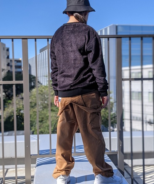 UNIVERSAL OVERALL(ユニバーサルオーバーオール)の「UNIVERSAL OVERALL/ユニバーサル オーバーオール キッズ ボア クルースウエット(スウェット・キッズ・ブラック/ベージュ・130/140/150)」の14枚目の写真