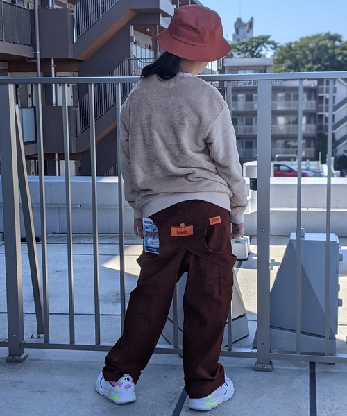 UNIVERSAL OVERALL(ユニバーサルオーバーオール)の「UNIVERSAL OVERALL/ユニバーサル オーバーオール キッズ ボア クルースウエット(スウェット・キッズ・ブラック/ベージュ・130/140/150)」の7枚目の写真