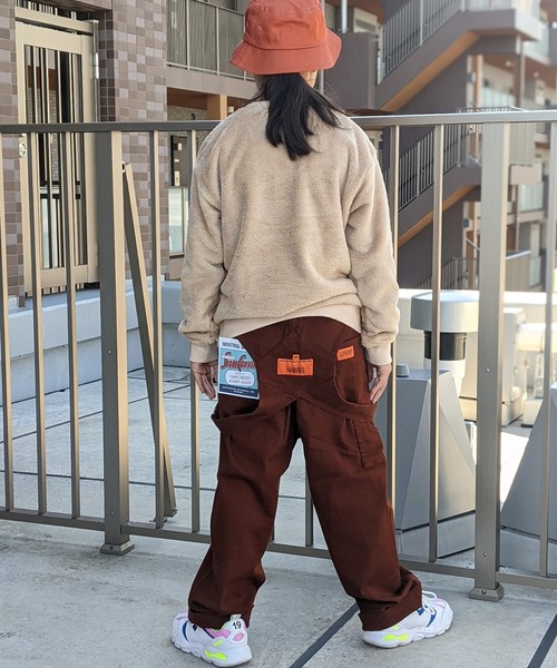 UNIVERSAL OVERALL(ユニバーサルオーバーオール)の「UNIVERSAL OVERALL/ユニバーサル オーバーオール キッズ ボア クルースウエット(スウェット・キッズ・ブラック/ベージュ・130/140/150)」の6枚目の写真