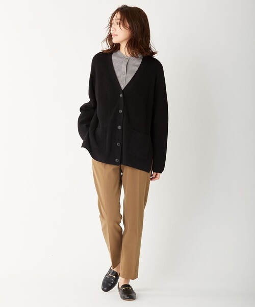 J.PRESS(ジェイプレス)の「【WEB限定カラーあり】【洗える】NEWESTバックピーチ テーパード パンツ(その他パンツ・レディース・黄土色系/ブラック系/ブラウン系/ピンク系・13/9/11/7)」の10枚目の写真
