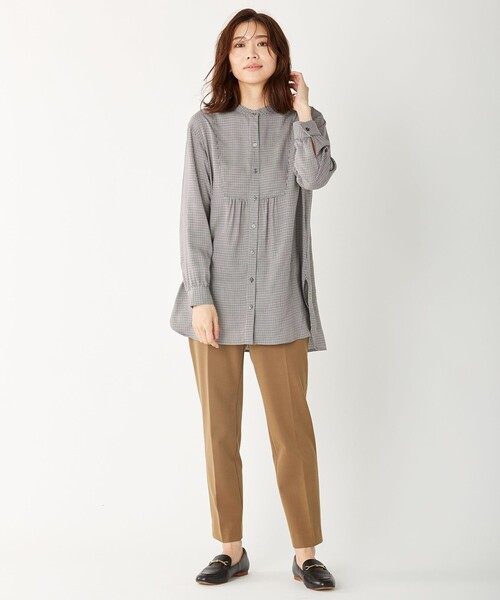 J.PRESS(ジェイプレス)の「【WEB限定カラーあり】【洗える】NEWESTバックピーチ テーパード パンツ(その他パンツ・レディース・黄土色系/ブラック系/ブラウン系/ピンク系・13/9/11/7)」の22枚目の写真