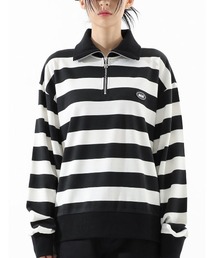 A'GEM/9 × .kom『BASIC COTTON/ベーシックコットン』BCN zip-up MTM/ベーシック ジップアップ スウェットシャツ プルーオーバー