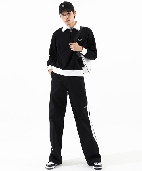BASIC COTTON（ベーシックコットン）の「A'GEM/9 × .kom『BASIC COTTON/ベーシックコットン』BCN zip-up MTM/ベーシック ジップアップ スウェットシャツ プルーオーバー（スウェット・レディース・ホワイト/ブラック/A・FREE）」の18枚目の写真
