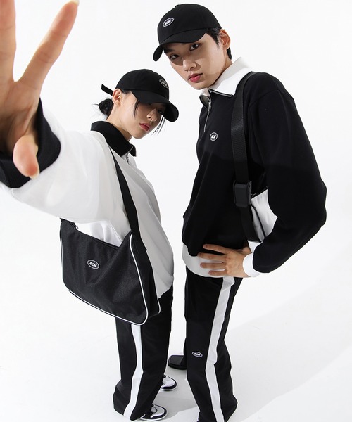 BASIC COTTON（ベーシックコットン）の「A'GEM/9 × .kom『BASIC COTTON/ベーシックコットン』BCN zip-up MTM/ベーシック ジップアップ スウェットシャツ プルーオーバー（スウェット・レディース・ホワイト/ブラック/A・FREE）」の9枚目の写真