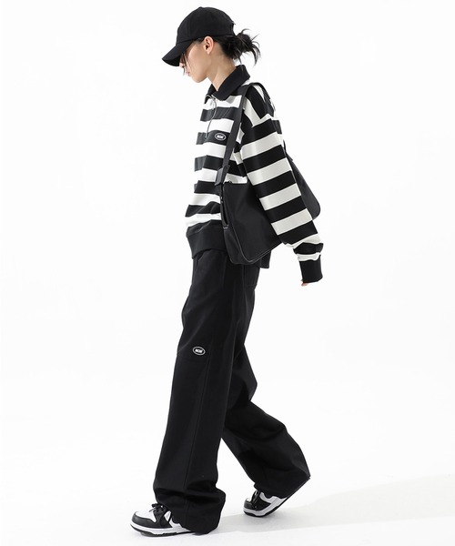 BASIC COTTON（ベーシックコットン）の「A'GEM/9 × .kom『BASIC COTTON/ベーシックコットン』BCN zip-up MTM/ベーシック ジップアップ スウェットシャツ プルーオーバー（スウェット・レディース・ホワイト/ブラック/A・FREE）」の15枚目の写真
