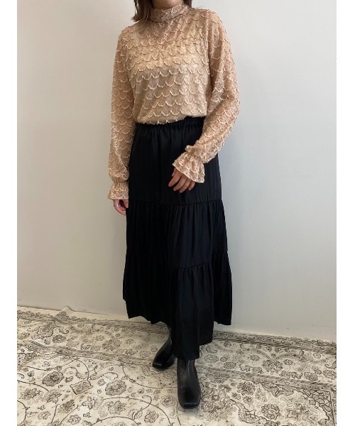 Areeam（アリーム）の「主役になるリボンレーストップス（シャツ/ブラウス・レディース・ベージュ/アイボリー・FREE）」の18枚目の写真