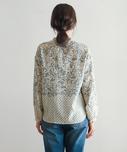 NOMBRE IMPAIR（ノンブルアンペール）の「パネルリーフ　前開きブラウス（シャツ/ブラウス・レディース・キナリ・FREE）」の2枚目の写真