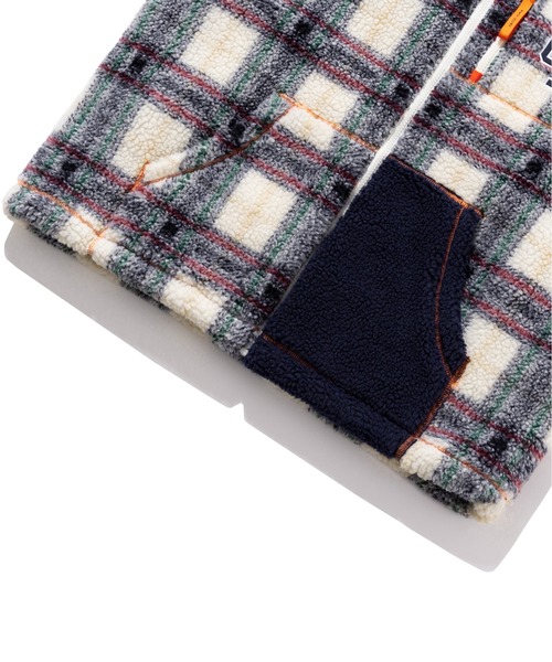 ROMANTIC CROWN（ロマンティッククラウン）の「【ROMANTIC CROWN】CHECK FLEECE JACKET / ロマンティッククラウン チェック フリース ジャケット（ブルゾン・メンズ・ネイビー/オートミール・SMALL/MEDIUM/LARGE/X-LARGE）」の11枚目の写真