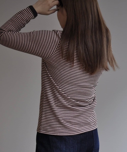 CPCM（シーピーシーエム）の「ボーダーリンガーロンT（Tシャツ/カットソー・レディース・ブラック/ピンク/ブルー/グリーン・FREE）」の20枚目の写真