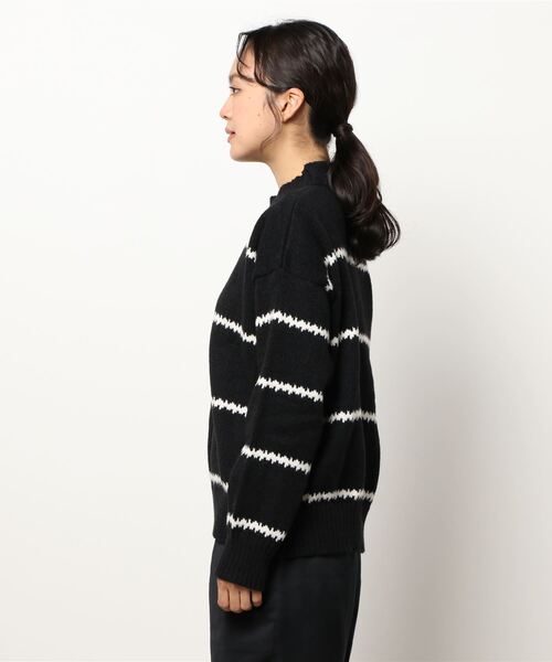 aimoha（アイモハ）の「ゆったりニットセーター（ニット/セーター・レディース・ホワイト/ブラック・FREE）」の3枚目の写真