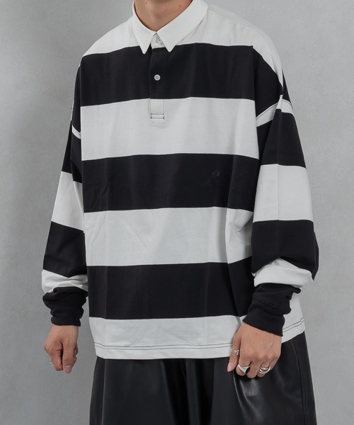 kutir(クティール)の「ショートレングスボーダーラガーシャツ(ポロシャツ・メンズ・グリーン/ライトブルー/ブラック・MEDIUM/LARGE)」の17枚目の写真