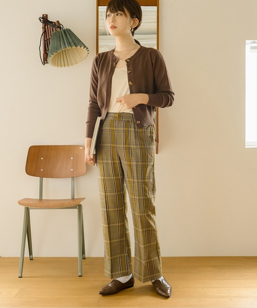 Ambre Neige(アンブルネージュ)の「ショートカーディガン/【WEB/EC限定商品】(カーディガン/ボレロ・レディース・ダークブラウン/ベージュ/アイボリー・FREE)」の15枚目の写真