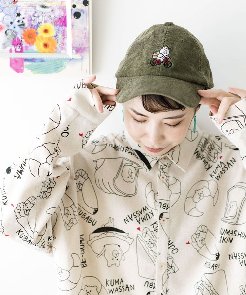 ScoLar（スカラー）の「KUMAEATS CAP（キャップ・レディース・ブラック/カーキ/ベージュ・FREE）」の20枚目の写真