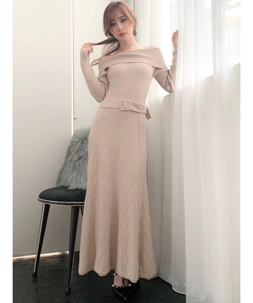 RESEXXY(リゼクシー)の「変形リブ2wayニットワンピース(ワンピース・レディース・ホワイト/ブラック/ベージュ/モカ・FREE)」の16枚目の写真