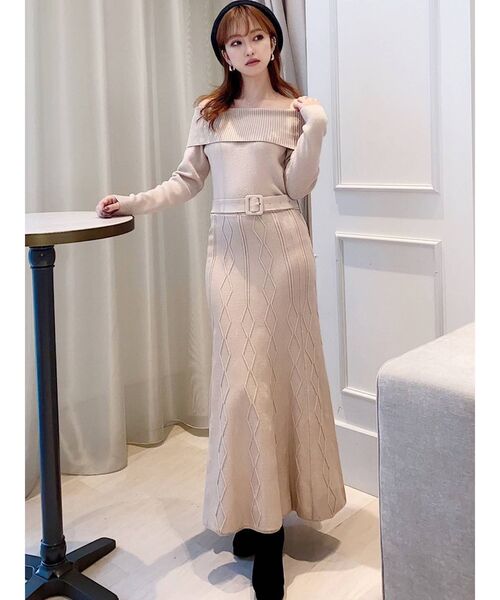 RESEXXY(リゼクシー)の「変形リブ2wayニットワンピース(ワンピース・レディース・ホワイト/ブラック/ベージュ/モカ・FREE)」の18枚目の写真