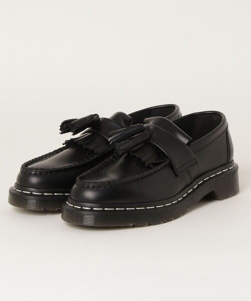 Dr. Martens(ドクターマーチン)の「Dr.Martens ドクターマーチン ADRIAN TASSELE LOAFER エイドリアン 26805001 BLACK(WHT ST )(ブーツ・メンズ・ブラック・8/9/4/5/7/6/3)」の1枚目の写真