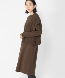 ニットベストワンピースSET