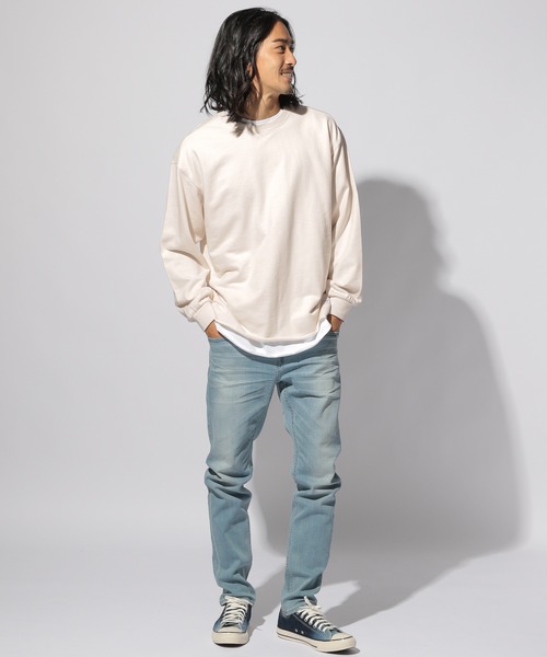 BAYFLOW(ベイフロー)の「レイヤードロングスリーブ(Tシャツ/カットソー・メンズ・オフホワイト/ブラウン系その他/チャコール・SMALL/MEDIUM/LARGE)」の6枚目の写真