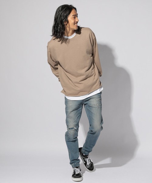 BAYFLOW(ベイフロー)の「レイヤードロングスリーブ(Tシャツ/カットソー・メンズ・オフホワイト/ブラウン系その他/チャコール・SMALL/MEDIUM/LARGE)」の21枚目の写真