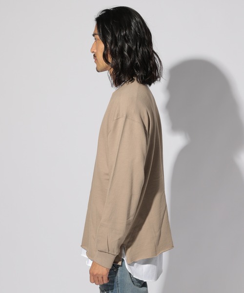 BAYFLOW(ベイフロー)の「レイヤードロングスリーブ(Tシャツ/カットソー・メンズ・オフホワイト/ブラウン系その他/チャコール・SMALL/MEDIUM/LARGE)」の14枚目の写真
