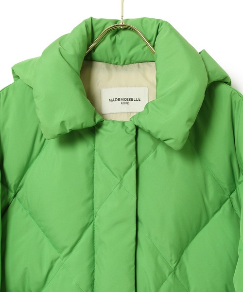 MADEMOISELLE ROPE'（マドモアゼル ロペ）の「【2WAY】グリーンダウンフーデッドジャケット（ダウンジャケット/コート・レディース・ブラック/ベージュ/ライトグリーン・38）」の19枚目の写真