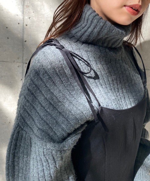 one after another NICE CLAUP(ワンアフターアナザーナイスクラップ)の「単品でも着まわし抜群!2wayニット×マーメイドワンピースセットアップ(ワンピース・レディース・ブラック/ピンク/モカ/チェック・FREE)」の10枚目の写真