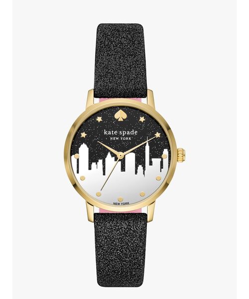 メトロ スリーハンド ブラック レザー シティ ウォッチ