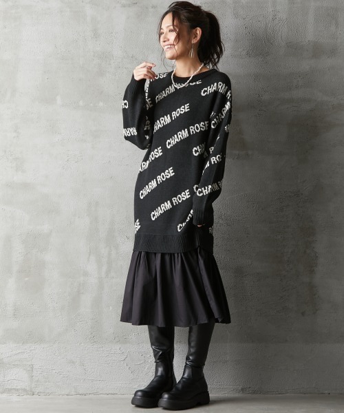 セール 大きいサイズ ロゴジャガード編フェイクレイヤードニットワンピース ローズファンファン ワンピース Rose Fan Fan ローズファンファン のファッション通販 Zozotown セール 大きいサイズ ロゴジャガード編フェイクレイヤードニットワンピース ローズファンファン ワンピース Rose Fan Fan ローズファンファン のファッション通販 Zozotown