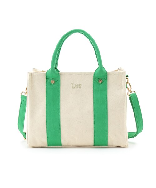 Lee（リー）の「◆【Lee別注】スクエアキャンバス2WAYトート（トートバッグ・レディース・ライトブルー/ブラック/ダークグレー/ライトベージュ/グリーン/ピンク・00）」の5枚目の写真