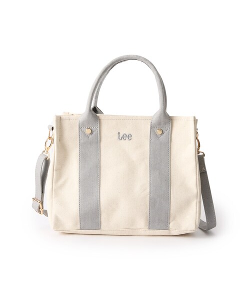 Lee（リー）の「◆【Lee別注】スクエアキャンバス2WAYトート（トートバッグ・レディース・ライトブルー/ブラック/ダークグレー/ライトベージュ/グリーン/ピンク・00）」の6枚目の写真