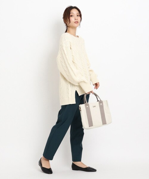 Lee（リー）の「◆【Lee別注】スクエアキャンバス2WAYトート（トートバッグ・レディース・ライトブルー/ブラック/ダークグレー/ライトベージュ/グリーン/ピンク・00）」の15枚目の写真