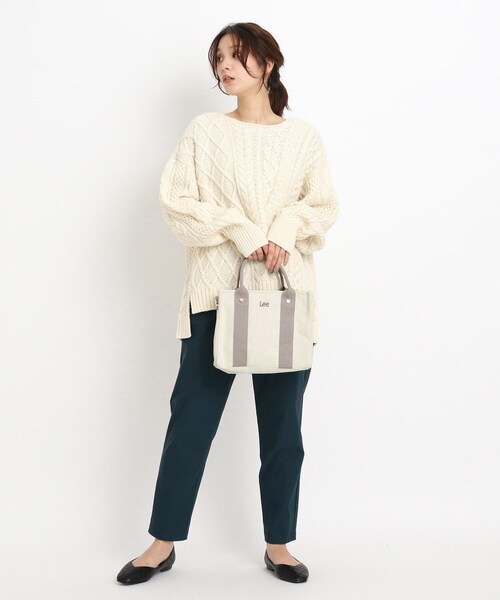 Lee（リー）の「◆【Lee別注】スクエアキャンバス2WAYトート（トートバッグ・レディース・ライトブルー/ブラック/ダークグレー/ライトベージュ/グリーン/ピンク・00）」の16枚目の写真