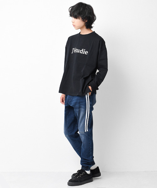 RAT EFFECT(ラットエフェクト)の「デニムラインパンツ(デニムパンツ・キッズ・ネイビー/ブルー/ケミカルウォッシュ/ネイビー系2/ブラック・150/120/130/160/140/170)」の18枚目の写真