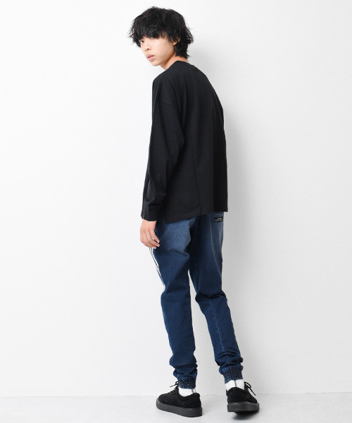 RAT EFFECT(ラットエフェクト)の「デニムラインパンツ(デニムパンツ・キッズ・ネイビー/ブルー/ケミカルウォッシュ/ネイビー系2/ブラック・150/120/130/160/140/170)」の17枚目の写真