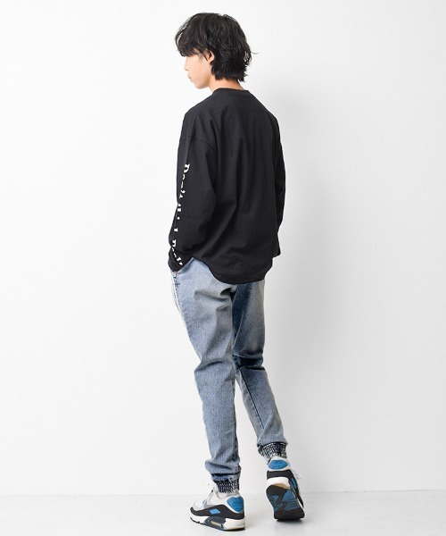 RAT EFFECT(ラットエフェクト)の「デニムラインパンツ(デニムパンツ・キッズ・ネイビー/ブルー/ケミカルウォッシュ/ネイビー系2/ブラック・150/120/130/160/140/170)」の22枚目の写真