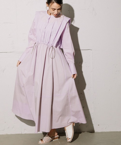 MARECHAL TERRE(マルシャルテル)の「シャツワンピース(ワンピース・レディース・ピンク/ベージュ系その他/ブルー系その他/ライトベージュ・MEDIUM)」の1枚目の写真