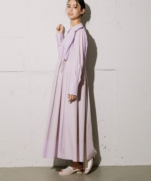 MARECHAL TERRE(マルシャルテル)の「シャツワンピース(ワンピース・レディース・ピンク/ベージュ系その他/ブルー系その他/ライトベージュ・MEDIUM)」の20枚目の写真