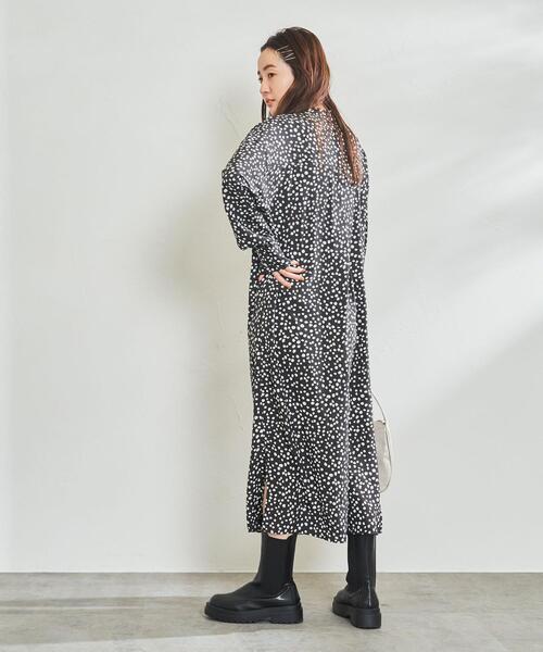 coen（コーエン）の「ドットプリントバンドカラーワンピース