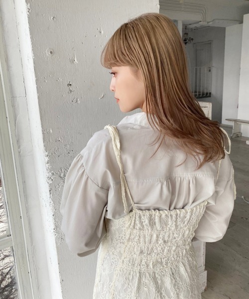 one after another NICE CLAUP（ワンアフターアナザーナイスクラップ）の「マルチWAY　シャツマーメイドキャミワンピースセット（ワンピース・レディース・ブラック/ベージュ/オフホワイト/ブルー/ベージュ系その他・FREE）」の21枚目の写真