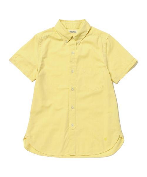 BEAMS BOY(ビームスボーイ)の「BEAMS BOY / オックスフォード ボタンダウン ショートスリーブ(シャツ/ブラウス・レディース・ホワイト/イエロー/ネイビー/パープル・ONE SIZE)」の7枚目の写真