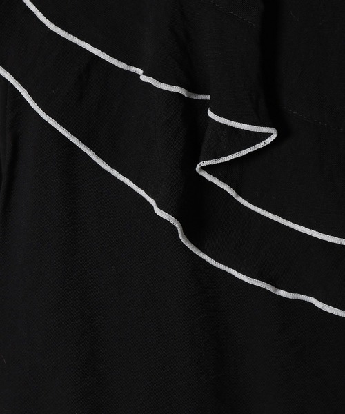 JEANASIS（ジーナシス）の「ハイショクメローダブルフリルブラウス/264569（シャツ/ブラウス・レディース・ホワイト/ブラック・FREE）」の13枚目の写真