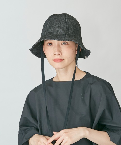 OVERRIDE(オーバーライド)の「OVERRIDE OGC DENIM TULIP SG(ハット・レディース・ブラック/ネイビー/キナリ/キャメル・58cm)」の5枚目の写真
