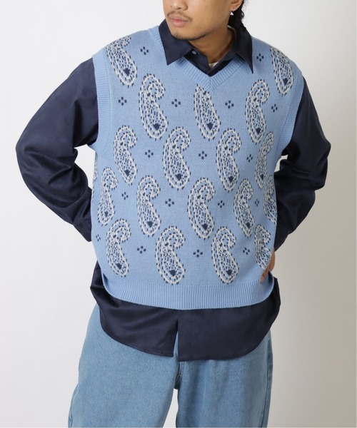 激安な 【新品/送料込】Mサイズ★BEAMS/ビームス ウォッシャブルベスト★ BLUE - ベスト