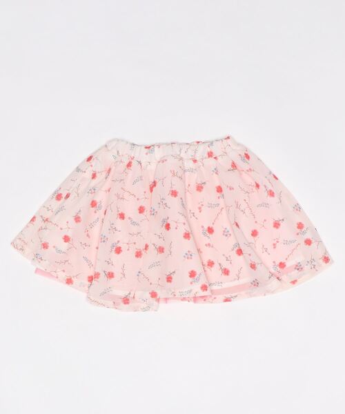 Moujonjon(ムージョンジョン)の「チュール×小花柄リバーシブルスカート(スカート・キッズ・ピンク・S/M/L)」の1枚目の写真