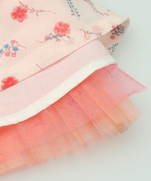 Moujonjon(ムージョンジョン)の「チュール×小花柄リバーシブルスカート(スカート・キッズ・ピンク・S/M/L)」の5枚目の写真