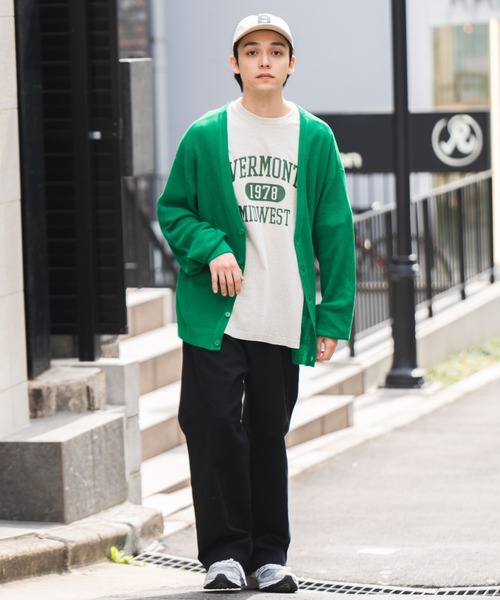 WEGO(ウィゴー)の「WEGO/リネンライクカーディガン(カーディガン/ボレロ・メンズ・イエロー/グリーン/スミクロ/ブルー・LARGE/MEDIUM)」の19枚目の写真