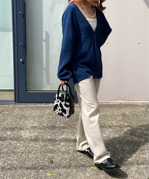 WEGO(ウィゴー)の「WEGO/リネンライクカーディガン(カーディガン/ボレロ・メンズ・イエロー/グリーン/スミクロ/ブルー・LARGE/MEDIUM)」の11枚目の写真
