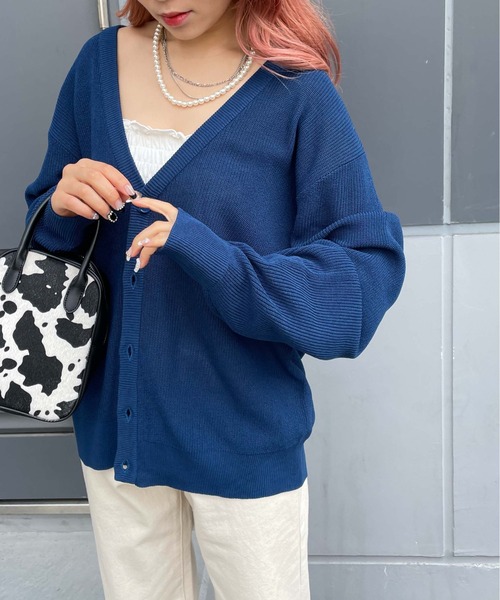 WEGO(ウィゴー)の「WEGO/リネンライクカーディガン(カーディガン/ボレロ・メンズ・イエロー/グリーン/スミクロ/ブルー・LARGE/MEDIUM)」の13枚目の写真
