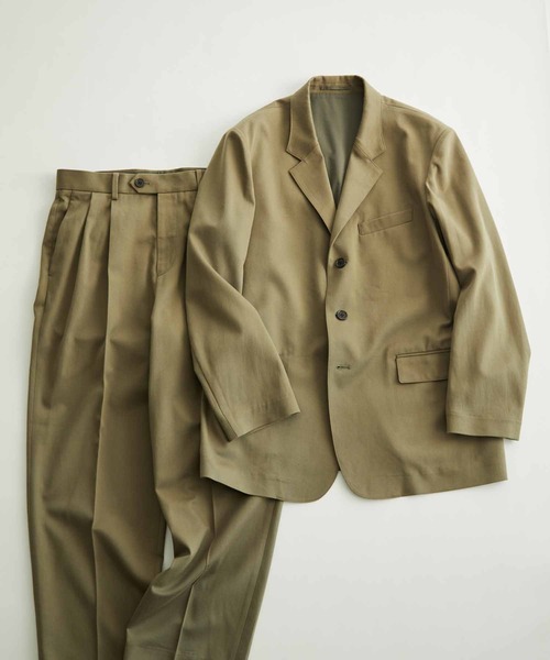 ADAM ET ROPE'（アダムエロペ）の「コットンレーヨンツイル ドレープ ワイドスラックス/セットアップ対応（スラックス・メンズ・グリーン系その他2/ブルー系その他3・S/M/L）」の10枚目の写真